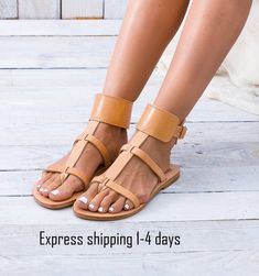 "All ORDERS SHIPPED VIA DHL EXPRESS WORLDWIDE AT NO EXTRA COST FAST, DEPENDABLE INTERNATIONAL SHIPPING. Delivery time 1-4 days. (Please leave a note with your phone number as it is required by the carrier) Handmade Greek sandals KASOS D E T A I L S * Colour: Natural, Gold, Black * Materials : -natural cow leather for straps and insole. -Durable rubber for my handmade sole * Heel height: 1.2cm 🔸 Size Guide 🔸 SIZE(EU/US) sole length in inches(cm) EU 35 / US 4.5 8.93'' (22,7cm) EU 36 / US 5 9.17\ Adjustable Flat Heel T-strap Sandals For Summer, Summer Barefoot Sandals With Ankle Strap, Summer Ankle Strap Barefoot Sandals, Adjustable Toe Ring Sandals With Single Strap For Summer, Summer Ankle Strap Toe Ring Sandals, Summer Toe Ring Sandals With Ankle Strap, Adjustable Flat Heel Toe Ring Sandals For Spring, Adjustable Toe Post Sandals For Summer, Summer Toe Ring Sandals With Flat Heel