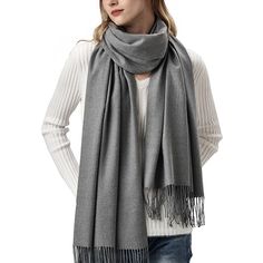 Classic Fall Shawl Scarf, Classic Fall Shawl Scarves, Classic Shawl Scarf For Fall, Classic Solid Color Winter Shawl, Pashmina Shawl For Winter, Winter Pashmina Shawl Wrap, Solid Color Pashmina Shawl For Winter, Solid Pashmina Shawl For Winter, Classic Winter Cashmere Shawl