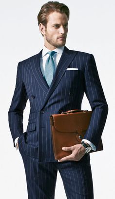 The New Rules of Suits Blue Pinstripe Suit, Stripe Suit, A Man In A Suit, Man In A Suit, Pinstripe Suit, Classy Style, Mens Stripes, Sharp Dressed Man, Pin Stripe