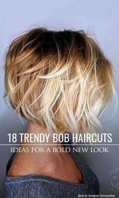 Prom Hairstyle Ideas, Trendy Bob, Haircuts Ideas, Prom Hairstyle, Wavy Bob Hairstyles, Choppy Bob Hairstyles, Bob Hairstyles For Fine Hair, Wavy Bobs, Penteado Cabelo Curto