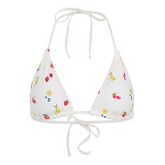 Nalo Top - Fruit Chic Adjustable Swimwear For Spring, Summer Vacation Halter Top With Padded Cups, Summer Triangle Halter Top With Padded Cups, Padded Triangle Halter Top For Summer, Spring Triangle Halter Top, Summer Triangle Top With Padded Cups, Adjustable Strappy Halter Top For Summer, Summer Beach Tops With Padded Cups, Spring Triangle Halter Top For Beach