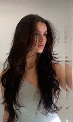 Hair Stylies, Long Layered Hair, Hair Inspo Color, Long Hair Cuts, Brunette Hair