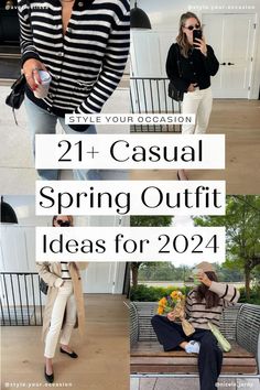 Casual Spring Outfits Women Love: 2024's Must-Haves Effortless Spring Outfit, Stylish Spring Outfit, 2024 Fashion Trends, Spring Work Outfits, Outfit Primavera, Spring Outfit Ideas, Spring Capsule Wardrobe, Cute Spring Outfits, Early Spring Outfits