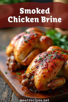 ry this easy, 3-ingredient brine recipe to bring out the best flavors in smoked chicken! Perfect for adding a smoky depth to your chicken dishes. #SmokedChicken #BrineRecipe #FlavorfulChicken #SmokyFlavors #EasyRecipe #BBQTips #meatrecipesnet Bbq Chicken Brine Recipe, Smoked Whole Chicken Brine, How To Brine Whole Chicken, Smoked Chicken In Oven, Smoked Chicken Brine Recipes, Whole Smoked Chicken Recipes, Brine For Smoked Chicken, Spatchcock Smoked Chicken, Chicken In The Smoker Recipes