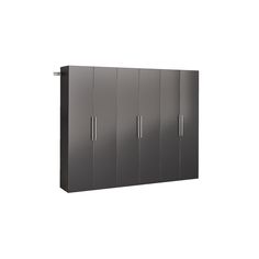 a large metal cabinet with four doors