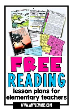 free reading lesson plans for elementary teachers to help students learn how to use the book