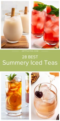 the best summer iced teas to try out this time of year, and they're delicious