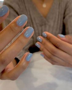 Blue Nail, Spring Nail, A Woman, Nail Polish, Nails, Blue