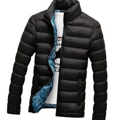 Autumn Winter Warm Windbreaker Men Jackets Mens Windbreaker, Outerwear Coats, Mandarin Collar, Warm Winter, All Time