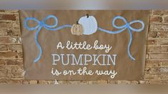 #paintedbanner #kraftpaper #babyshower #pumpkin #fall #babyboy Thanksgiving Painted Banner Ideas, Paint Aesthetic, Sorority Banner, Wild Dog, Birthday Banners, Diy Banner