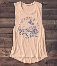 Women’s Shady Beach Tanktop ZNF08 Women's Tshirt, Fashion Shops, Tank Top Outfits, Mama Style, The Office Shirts, Beach Shirt, Etsy Products, Vacation Mode, Summer Tank Tops