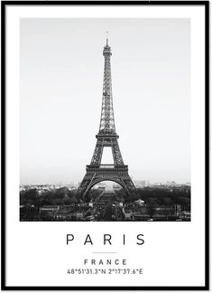 Paris black and white picture Posters To Print Black And White, Photos To Print For Room Black And White, Black And White Wall Prints Aesthetic, Black And White Poster Ideas, Wall Pictures Black And White, Poster Prints Aesthetic Black And White, White Poster Aesthetic, Black And White Posters Aesthetic, Eiffel Tower Black And White