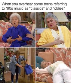 the golden girls are talking to each other about their roles in the tv show, which is