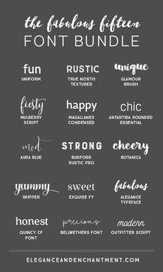 Fabulous Font Bundle Font Combinations, Brush Script, Font Inspiration, Font Pairing, Handwritten Fonts, Graphic Design Projects