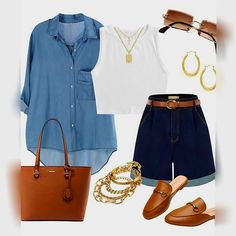 Casual Vacation Outfits, Friday Outfit, Day Outfits, Summer Attire, Vacation Outfit, New Chic, Travel Wardrobe, Fashion Victim, Closet Fashion