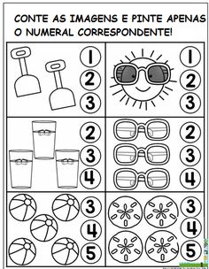 the printable worksheet for counting numbers 1 to 10, including two glasses and one