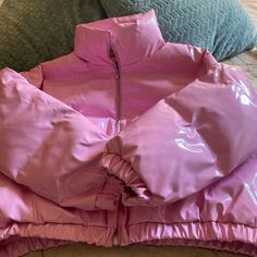 Nwt- Pretty Little Thing-Pink Puffer Jacket, Size 14 Pink Fitted Puffer Jacket For Winter, Fitted Pink Puffer Jacket For Winter, Pink Puffer Jacket For Fall, Pink Puffer Jacket For Fall Cold Weather, Pink Puffer Jacket For Cold Weather In Fall, Pink Puffer Winter Outerwear, Pink Winter Puffer Outerwear, Pink Puffer Outerwear For Fall, Trendy Pink Puffer Jacket For Cold Weather