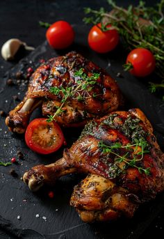 Chicken Aesthetic Food, Summer Chicken Thigh Recipes, Food Photography Chicken, Fancy Chicken Recipes, Garlic Butter Chicken Thighs, Recipes For Dinner Chicken, Grilled Chicken Thigh Recipes, Chicken Grill, Adorable Food