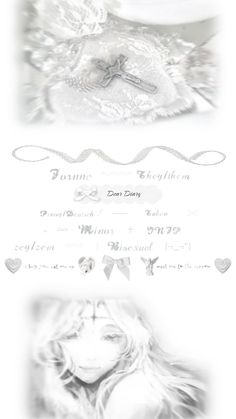 the back side of a white paper with silver foil on it and hearts in the middle