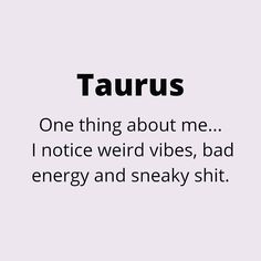 the words taurus are written in black and white on a light purple background with an orange border