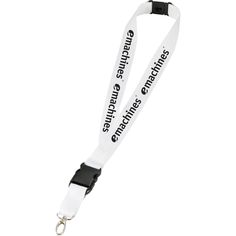 The Hang In There Lanyard is a 1-inch wide and 20-inch long lanyard includes breakaway neck clip and detachable plastic clip with wide metal swivel hook. Second location setup & run charge waived if both sides decorated with same artwork. Custom Hang In There Lanyard in White | Polyester | Customized Lanyards White Lanyards With Key Clip For Everyday Use, White Lanyard With Key Clip For Everyday Use, White Lanyards With Key Clip, Custom Lanyards, Swivel Hook, Hang In There, Plastic Clips, Both Sides, Lanyard