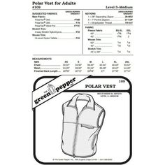 an instruction manual for the polar vest