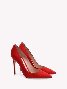 Pumps GIANVITO 105 | Gianvito Rossi Men Shoes Formal, Women Footwear, Ballerina Style, Red Dress Women, Shoe Bags, Red Suede, Crazy Shoes, Suede Shoes, Suede Heels