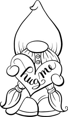 a black and white drawing of a girl holding a heart with the word mom on it