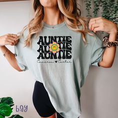 Personalized Auntie Shirt, Retro Aunt Tshirt, Custom Gift for Aunt, Auntie Name Shirt, Auntie est. year Tee, Auntie Gift, Best Aunt Gift Personalized Crew Neck Tops For Fan Merchandise, Personalized Casual T-shirt For Family Reunion, Personalized Casual T-shirt Relaxed Fit, Personalized Relaxed Fit Casual Tops, Personalized Casual Relaxed Fit T-shirt, Casual Personalized Relaxed Fit T-shirt, Personalized Relaxed Fit Casual T-shirt, Casual Relaxed Fit Personalized T-shirt, Aunt Tshirt