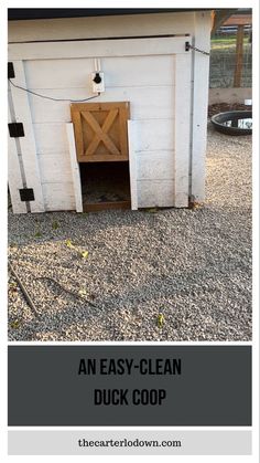 an easy - clean duck coop for the backyard