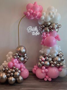 Bridal Shower Balloon Arch by Capri & Eros Occasions Houston Metal Arch Backdrop With Balloons, Bridal Balloon Garland, Balloon Arch Decor, Arch Balloons Decoration, Arch Backdrop With Balloons, Half Arch Balloon, Bridal Shower Balloon Arch, Balloon Decorations Without Helium, Balloon Arch Ideas