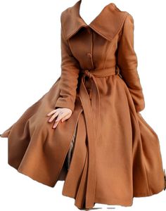 Solid A-line Outerwear For Fall, Elegant Long Sweater Coat, Elegant Long Solid Color Sweater Coat, Fitted Long Pea Coat For Winter, Fitted Long Winter Pea Coat, Elegant Solid Color Sweater Coat For Winter, Elegant Solid Sweater Coat For Winter, Fitted Long Wool Coat In Solid Color, Brown Long Wool Coat For Winter