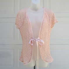 98% Nylon, 2% Spandex Brand New W/O Tag Pink Stretch Sheer Top, Pink Sheer Stretch Top, Sheer Pink Lace Top, Pink Sheer V-neck Top, Tie Blouse, Pink Satin, Inc International Concepts, Orange Pink, Color Orange