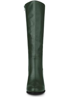 Pretty Girl Knee High Faux Leather Boots are a stylish option for any wardrobe. The knee-high design provides coverage and support, while the faux leather construction adds sophisticated style. These boots are perfect for making a fashionable statement. Rubber sole Shaft measures approximately 14.2" from arch Boot opening measures approximately 10" around Fall Knee-high Platform Boots, Fall Knee-high Platform Boots In Polyurethane, Trendy Leather Knee-high Boots With High Heels, Trendy Leather Heeled Boots With Wide Calf, Trendy Wide Calf Leather Heeled Boots, Pointed Toe Knee-high Faux Leather Boots, Chic Knee-high Synthetic Platform Boots, Leather Knee-high Boots With Pointed Toe, Medium Width Faux Leather Knee-high Boots With Pointed Toe