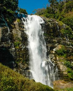 a large waterfall with lots of water coming out of it