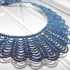 Micro Seed Bead Collar Necklace, Mayan Necklace Handmade Necklace With Micro Seed Blue Beads Adjusts To Three Notches For A Higher Fit Gorgeous Webbed Design. Shipped And Wrapped With Care:) Seed Bead Necklace Patterns Blue, Dark Blue Seed Bead Necklace, Unique Handwoven Blue Beaded Necklace, Blue Bohemian Beaded Chrysocolla Necklace, Southwestern Style Hand-strung Blue Beaded Necklaces, Aura Necklace, M Necklace, White Beaded Necklaces, Beaded Collar Necklace