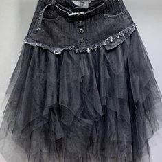 Skirts Gothic Chic, Chic Skirts, Skirt High Waist, Patchwork Skirt, Women Skirts, Women Skirts Midi, Skirt Length, No Frills, Denim Women