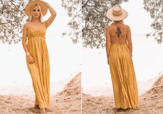 A maxi dress featuring crochet detailing. Color: Mustard Material: 100% Rayon, Lining 100% Poly Waist: S: 26 inches and stretches up to 40 inches M: 28 inches and stretches up to 42 inches L: 30 inches and stretches up to 44 inches Adjustable spaghetti straps Fully lined Elastic waist with ruff hem Bottom cut edge Size recommendations by cup size: A cup: Small, B-C cup: Medium, D cup: Large. Also adhesive bra is recommended for extra support. Dress is 44 inches long from the waist line, armpit d Beach Season Maxi Dress With Lace Trim, Flowy Beach Dress With Crochet Trim, Beach Dress With Crochet Trim And Flowy Fit, Beachwear Maxi Dress With Lace Trim For Vacation, Vacation Beachwear Maxi Dress With Lace Trim, Vacation Maxi Dress With Lace Trim, Lace Trim Maxi Length Crochet Dress For The Beach, Maxi Length Crochet Dress With Lace Trim For Beach, Maxi Length Beach Dress With Crochet Trim