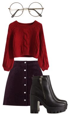 Moda Ulzzang, Skirt Boots, Jumper Skirt, Looks Chic, Love Is In The Air, Looks Style, Teen Fashion Outfits, Winter Fashion Outfits