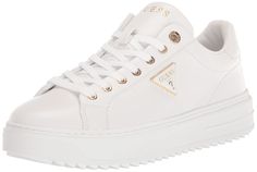 PRICES MAY VARY. The GUESS Denesa sneaker is a clean upper with a modern fusion of runner and court sneaker bottom, which is sure to get you many compliments on wherever your travels take you. Closed Toe Lace-Up Closure Imported White Guess Sneakers, Guess Sneakers, Trainers Fashion, Synthetic Rubber, Kids Luggage, Athletic Fashion, Luxury Store, Pharmacy Gifts, Sneakers White