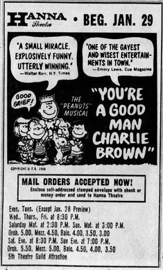 an old newspaper advertisement with cartoon characters and words on the front page, in black and white