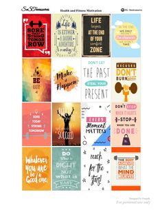 a collage of different types of cards with the words, sayings and phrases