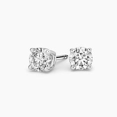 Perfect 4-Prong Diamond Stud Ears (1 1/2 ct. tw.) - 18K White Gold. Our timeless basket setting maximizes light and sparkle while hugging the diamond on all sides for extra security. Carefully crafted by our experts, this design sits perfectly and never sags or tips.

With unmatched craftsmanship and attention to detail, every aspect of each piece in The Perfect Collection is expertly designed for a look that lasts a lifetime. Earrings Platinum, Round Diamond Stud Earrings, Diamond Solitaire Earrings, Diamond Earrings Studs Round, Metal Basket, Earrings Everyday, Solitaire Earrings, Snake Earrings, Diamond Stud Earrings