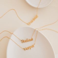 Give a meaningful gift to your child that they will wear every day with our Custom Kid’s Name Necklace. Both dainty and minimalist, this necklace can be personalized with any name and can even include cute symbols to make this jewelry piece more unique. Material: High-Quality Solid 925 Sterling Silver Finish: Sterling Silver ∙ 18K Gold ∙ Rose Gold Dimensions: Depending on your font choice, height sizes range from 3mm to 4mm lowercase SKU: HH-NH02F87 New Big Sister Gifts, Cute Symbols, Big Sister Gifts, Dainty Diamond Necklace, Daughter Necklace, Kids Necklace, Initial Jewelry, Custom Name Necklace, Station Necklace