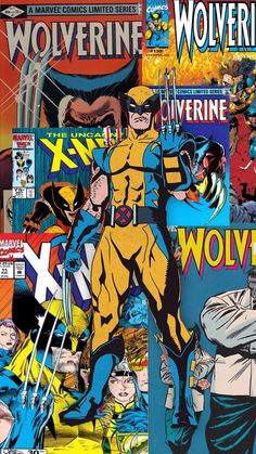 wolverine comic covers are shown in this image