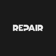 the word repair written in white on a black background