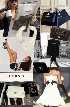 Chanel Mood Board Aesthetic, Chanel Dior Aesthetic, Expensive Brands Aesthetic, Chanel Collage, Blair Aesthetic, Chanel Background, Vintage Chanel Clothing