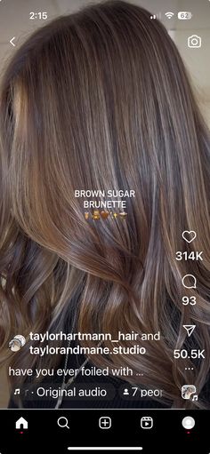 Low Maintance Baylage, Demi Mormon Hair, Natural Lowlights For Brown Hair, Color Gloss Hair Before And After, Fall Color For Brunettes, Espresso Martini Hair Color, Medium Contrast Hair, Medium Light Brown Hair With Highlights, Old Money Burnett Hair