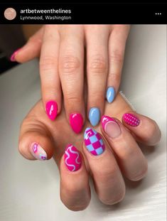 Cute Beginner Nail Ideas, Beginner Nail Ideas, Finger Nail Ideas, Nail Designs Fun, Nail Ideas Acrylic, Preppy Nails, Easy Nail Designs, Teen Nails, Boho Nails