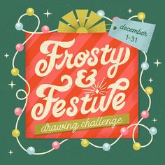 the frosty and festive drawing challenge logo